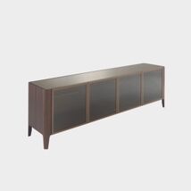madia moderna legno ante cristallo