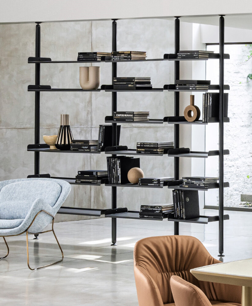 Libreria in Metallo Elegante e di Design - Techwall, Riflessi