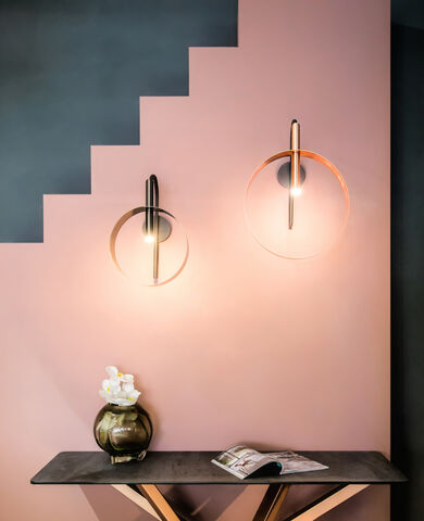 lampada parete ledloop a riflessi