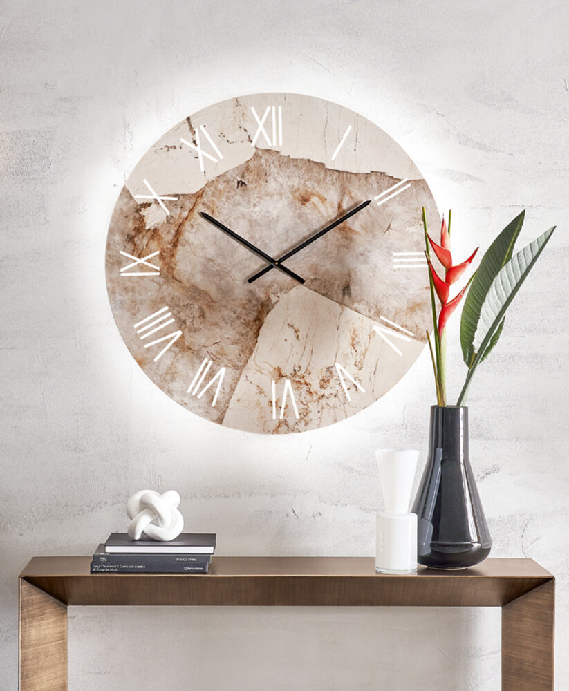 Orologio Moderno da Parete Rotondo  - Portorotondo, Riflessi