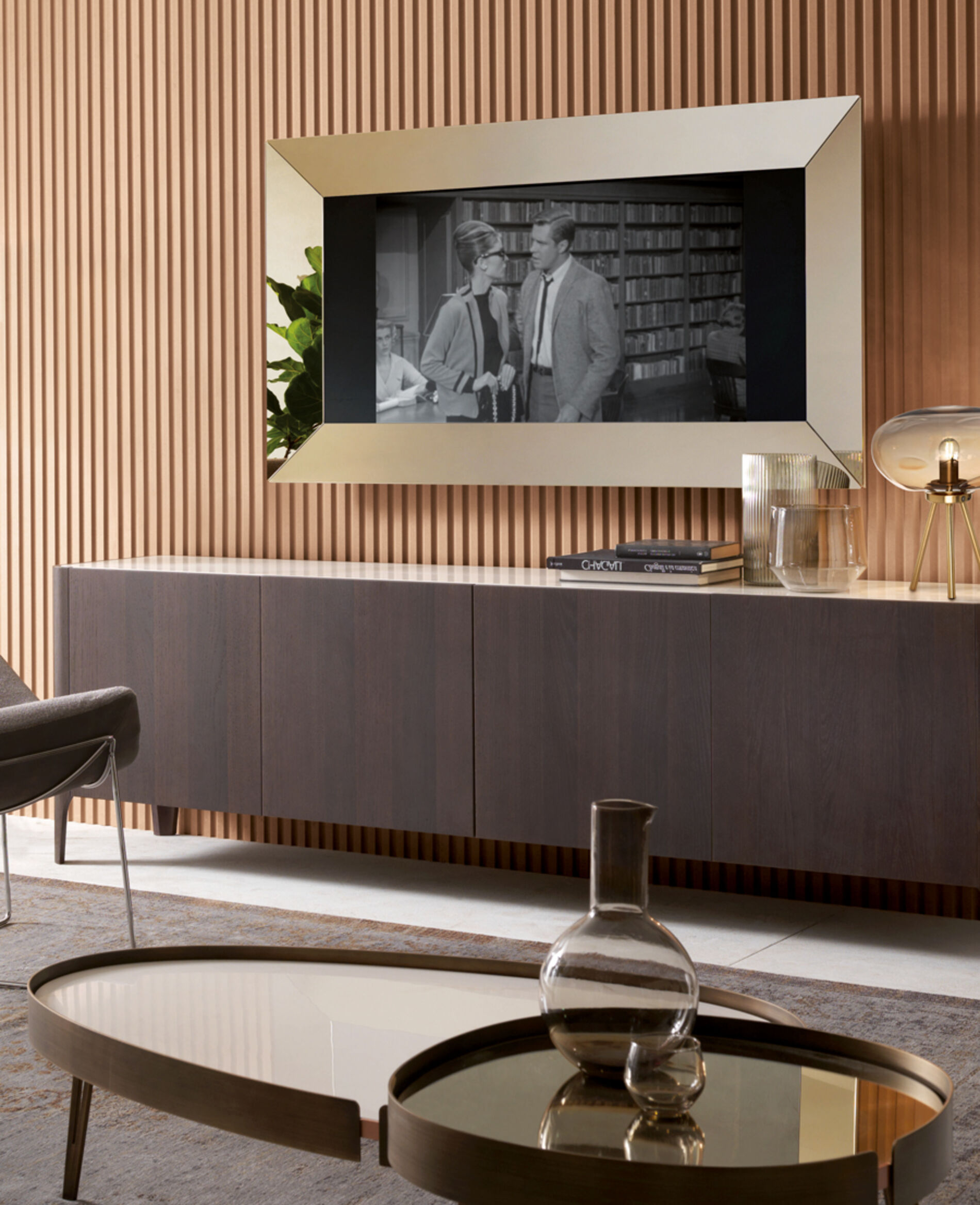 TV specchio con cornice, specchio copri TV