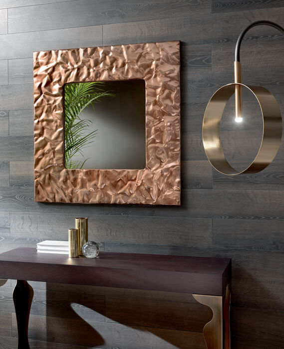 specchio con cornice alluminio