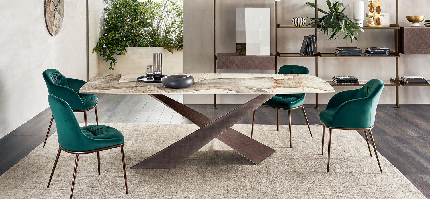 Tavolo in Ceramica elegante dal design moderno - Living, Riflessi