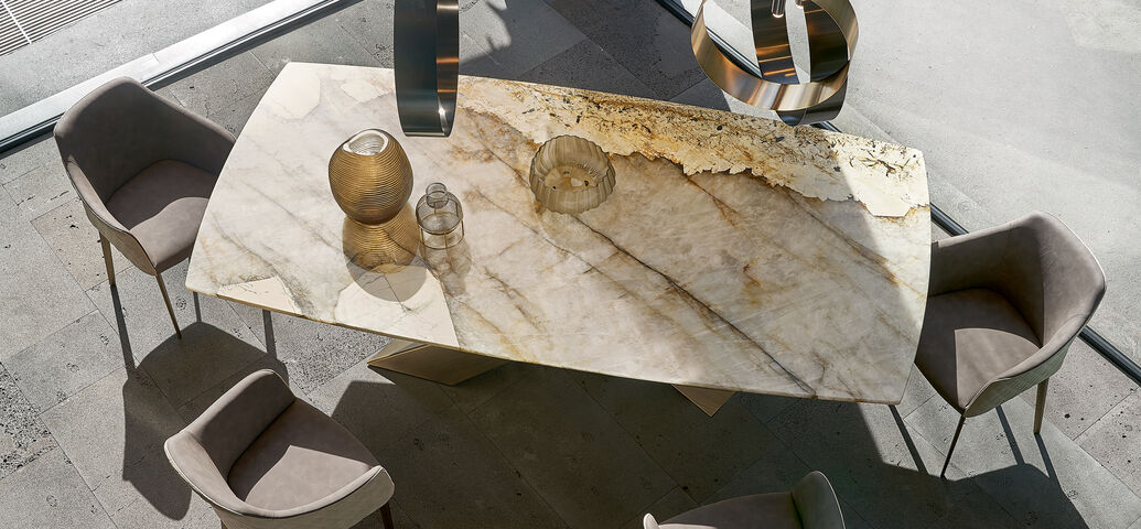 Tavolo in marmo moderno e di design - Living, Riflessi